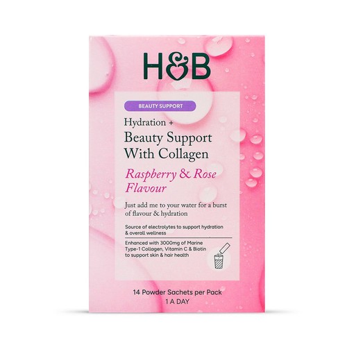 Holland & Barrett Hydration + Beauty Collagen, Raspberry Rose Flavour