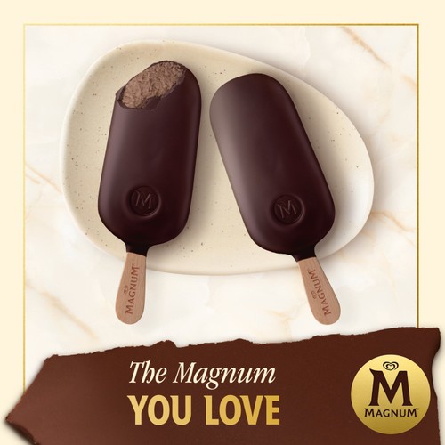 Magnum Collection Intense Dark Chocolate Ice Cream Sticks