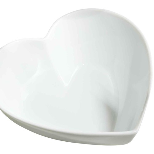 M&S Maxim Medium Heart Serving Bowl, White