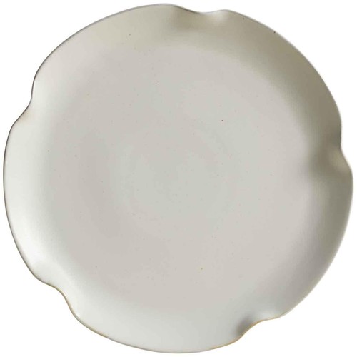 M&S Crimped Scallop 12 Piece Dinner Set, Cream