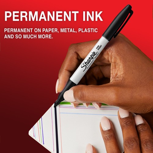Sharpie Permanent Markers, Fine Point, Assorted Colours