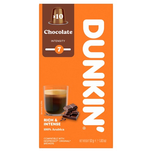 Dunkin Chocolate Nespresso Compatible Coffee Pods