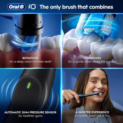 Oral-B iO2 Series Night Black / Calm Pink Electric Toothbrush Duo Pack