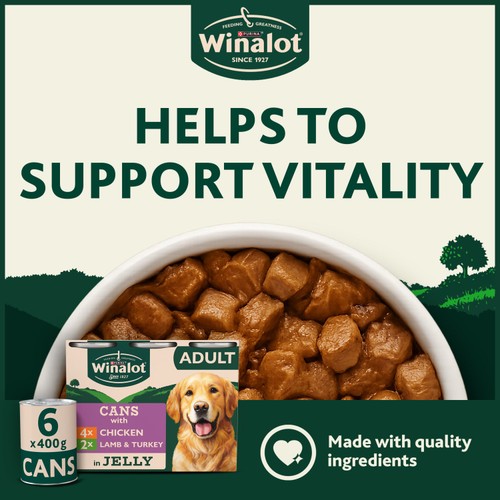 Winalot Classics Mixed Meat in Jelly Wet Dog Food Can