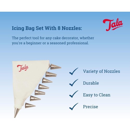 Tala Icing Bag Set with 8 Nozzles 