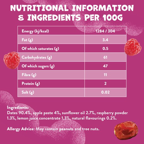 Goodies Kids Snack Fruit Bars Raspberry & Date Multipack 