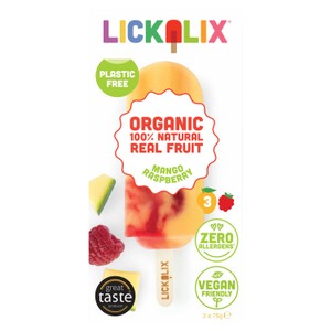 Lickalix Organic Mango Raspberry Swirl Ice Lollies