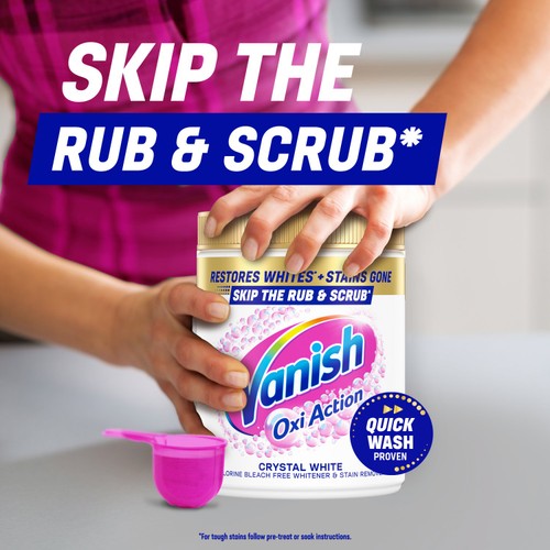 Vanish Oxi Action Fabric Stain Remover Powder Whites
