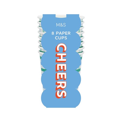 M&S Green Paper Party Cups
