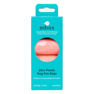 Adios Compostable & Biodegradable Dog Poo Bags - Pink 