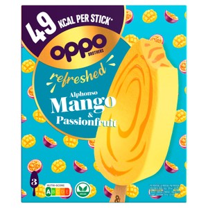 Oppo Refreshed Mango & Passionfruit Low Calorie Sorbetto Sticks