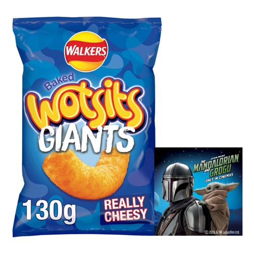 Walkers Wotsits Giants Really Cheesy Sharing Snacks Crisps 130g
