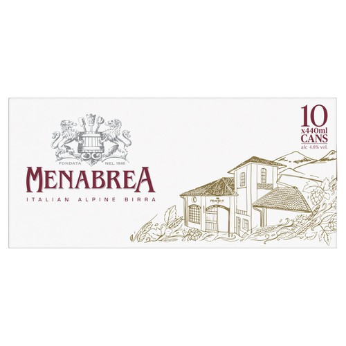 Menabrea Italian Alpine Birra Lager Cans