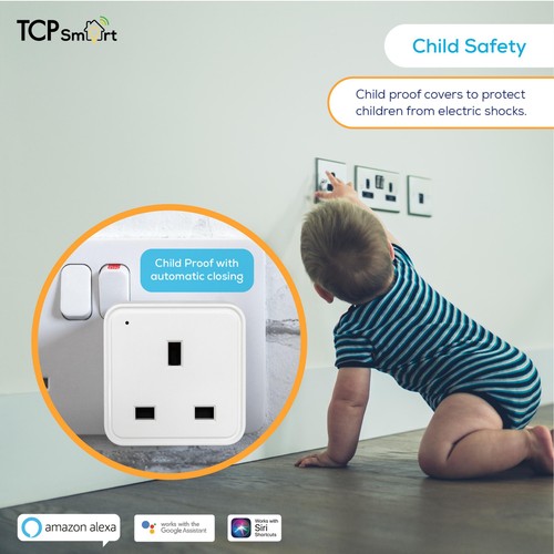 TCP Smart Plug, Timer, App, Voice, For Security & Lights