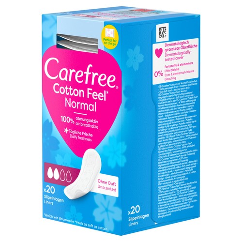 Carefree Cotton Breathable Pantyliners Single Wrapped
