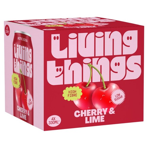 Living Things Cherry & Lime Biotic Soda