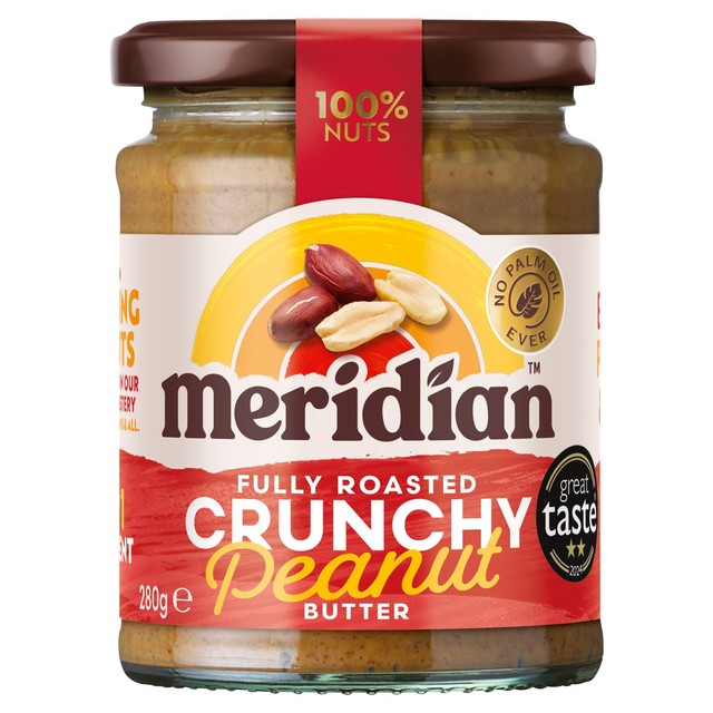 Meridian No Added Salt Crunchy Peanut Butter 280g