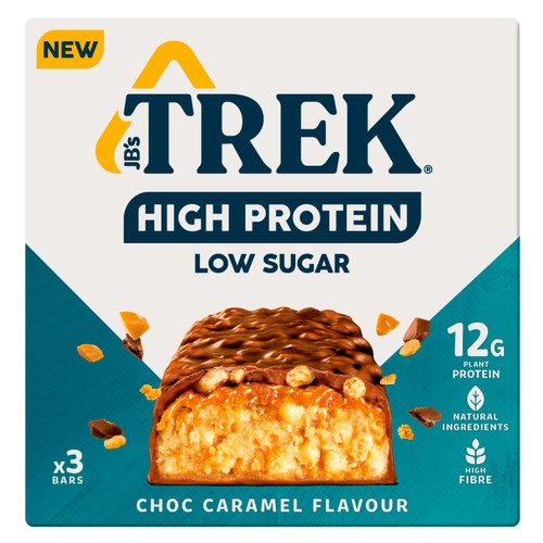 TREK High Protein Low Sugar Choc Caramel Protein Bars Multipack