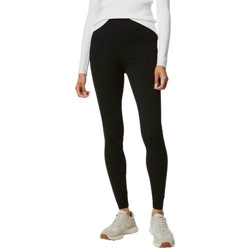 M&S Womens 2pk High Waisted Leggings, Size 10, Black/Black