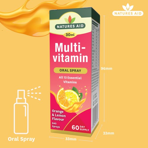 Natures Aid Multivitamin Oral Spray (Orange & Lemon Flavour)