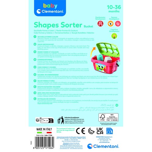Baby Clementoni Shape Sorter Bucket
