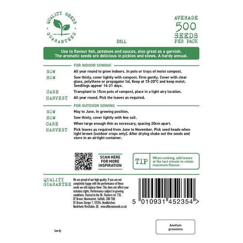 Mr Fothergills Seeds - D.T. Brown Dill
