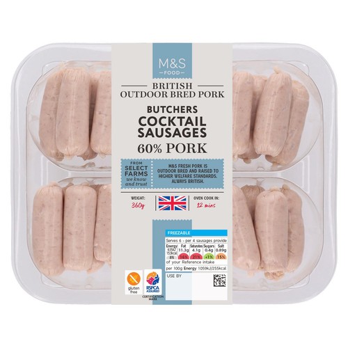 M&S Butchers Pork Cocktail Sausages