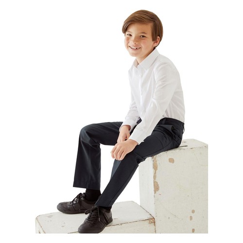 M&S Boys, Slim Leg School Trousers, 12-13 Years, Navy