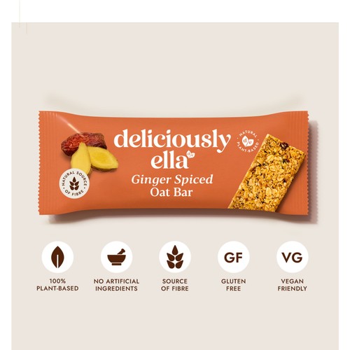 Deliciously Ella Ginger Spiced Oat Bars Multipack