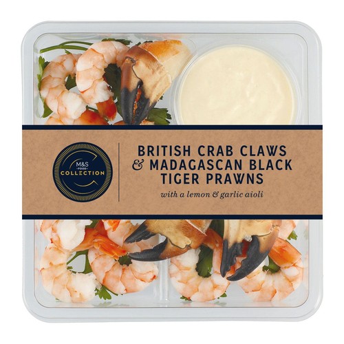 M&S Collection British Crab Claws & Madagascan Black Tiger Prawns