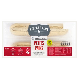 Fitzgeralds Family Bakery Bake at Home 4 Stonebaked Rustic Rolls 300g