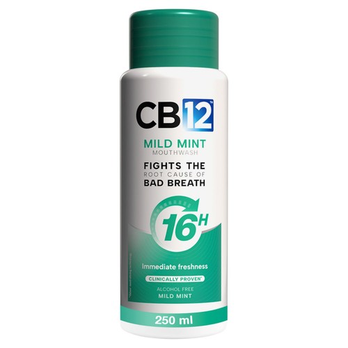 CB12 16H Mild Mint Mouthwash, Alcohol Free