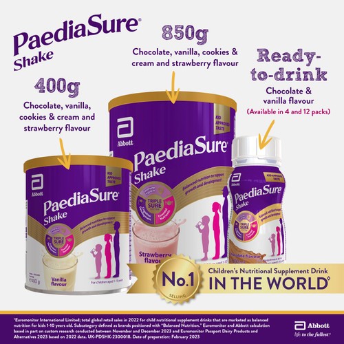 PaediaSure Shake, Vanilla Nutritional Supplement Powder, 1-10 Yrs