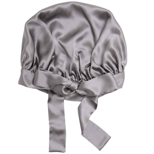 M&S Pure Silk Hair Bonnet, Charcoal