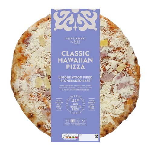 M&S Classic Hawaiian Woodfired & Stonebaked Pizza