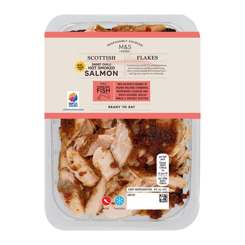 M&S Scottish Sweet Chilli Hot Smoked Salmon Flakes
