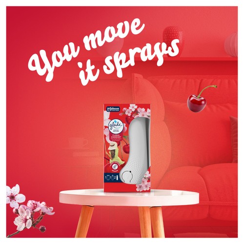 Glade Sense & Spray Holder & Refill, Floral Cherries