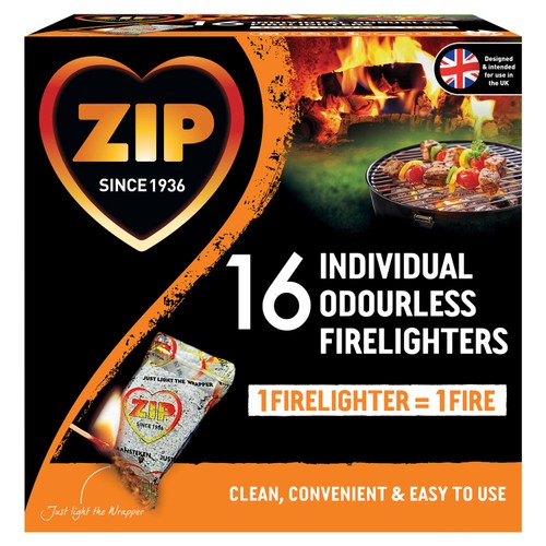 ZIP Odourless Fast & Clean Wrapped Firelighters
