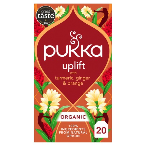 Pukka Turmeric, Ginger & Orange Tea x20 Home-Compostable Herbal Tea Bags