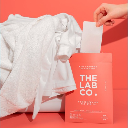 The Lab Co. Laundry Detergent Sheets Non Bio Energising Scent 32 Loads