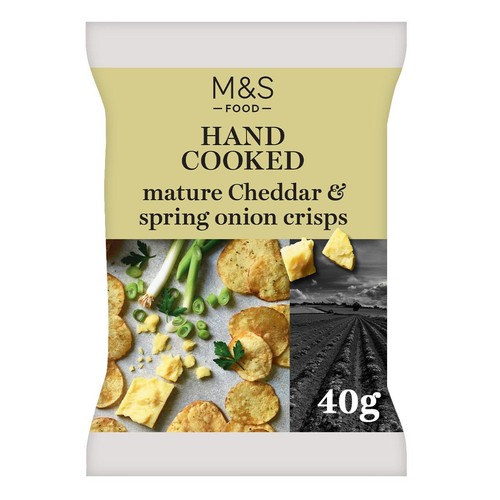 M&S Mature Cheddar & Red Onion Crisps