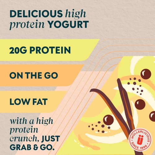 Muller My Protein Vanilla Yogurt with Chocolate Balls