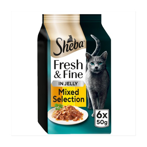 Sheba Fresh & Fine Cat Pouches with Chicken & Turkey & Poultry in Jelly