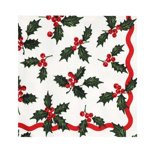 Talking Tables Holly Christmas Paper Napkins