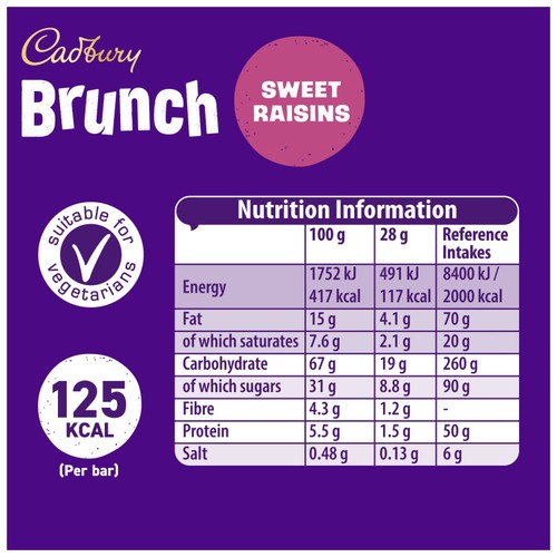 Cadbury Brunch Bar Raisin