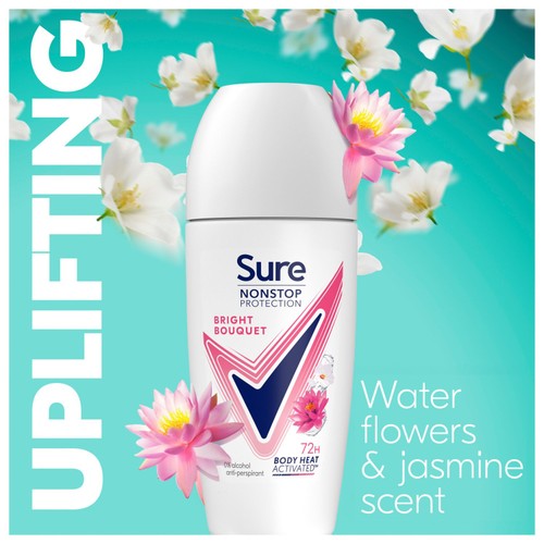 Sure Women 72hr Nonstop Antiperspirant Deodorant Roll On Bright Bouquet