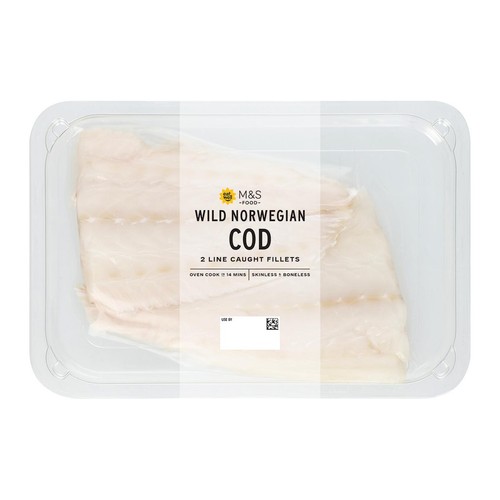 M&S Cod Fillets Skinless & Boneless