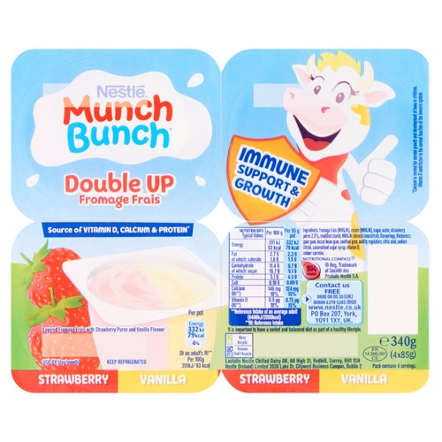 Munch Bunch Double Up Fromage Frais Strawberry & Vanilla 
