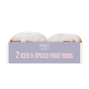 M&S Iced & Spiced Fruited Buns