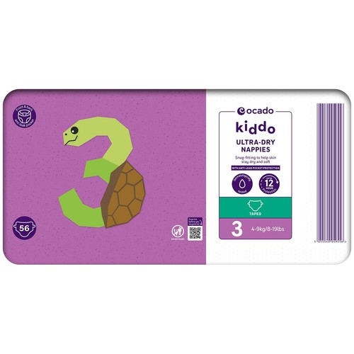 Ocado Kiddo Ultra-Dry Nappies Size 3 (4-9kg)